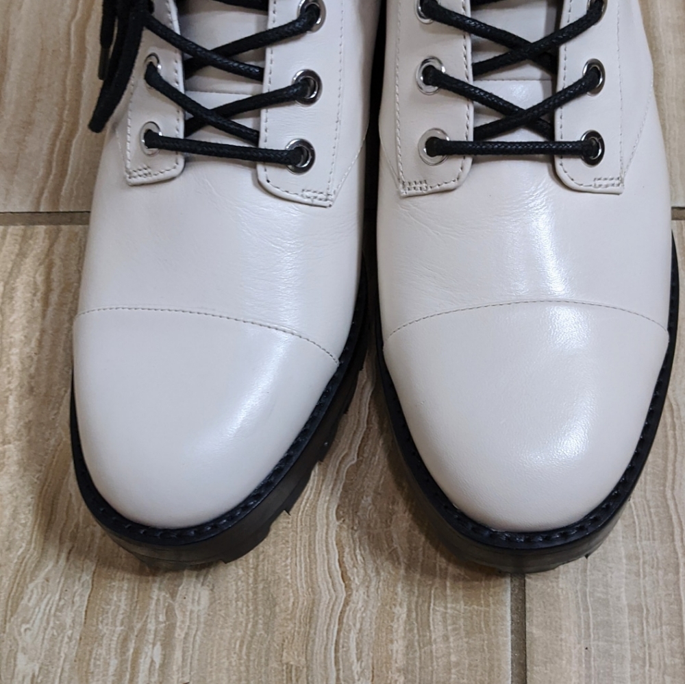 Michael Kors Bastian Lace-up White Combat Boots - Picture 9 of 12